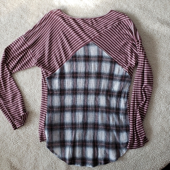 Girls long sleeve red/white stripe - Picture 4 of 6